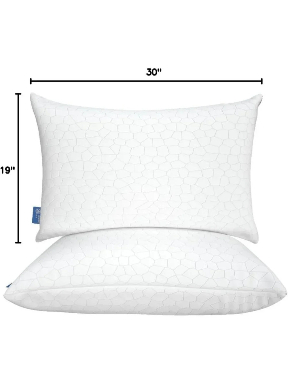 Cooling Memory Foam Pillows Set of 2 - Adjustable Firmness for All Sleepers